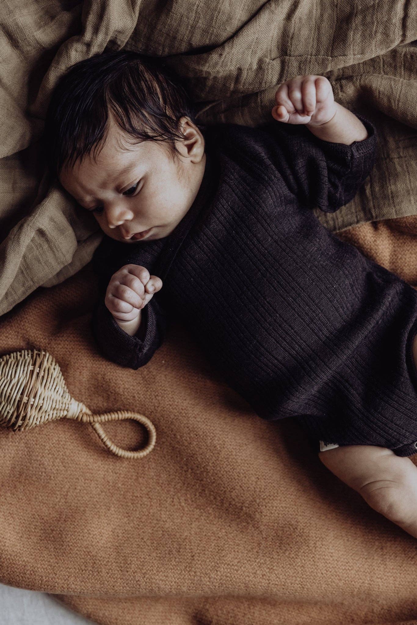 Wool Rib Bodysuit - Storm