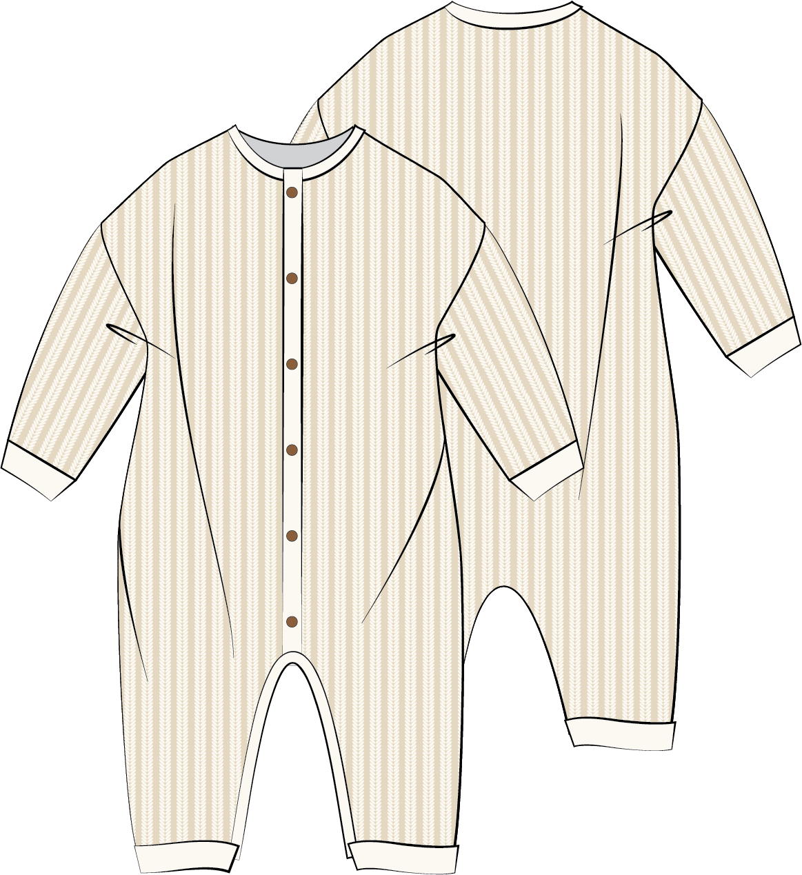 Chunky Full Romper - Oat
