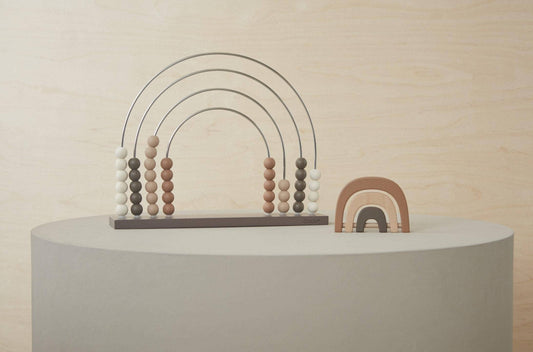 Wooden Rainbow Rattle