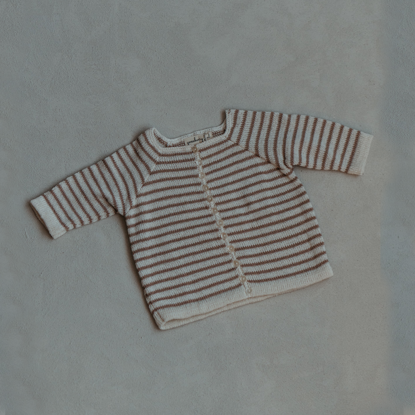 Cream & Sand Striped Cardigan