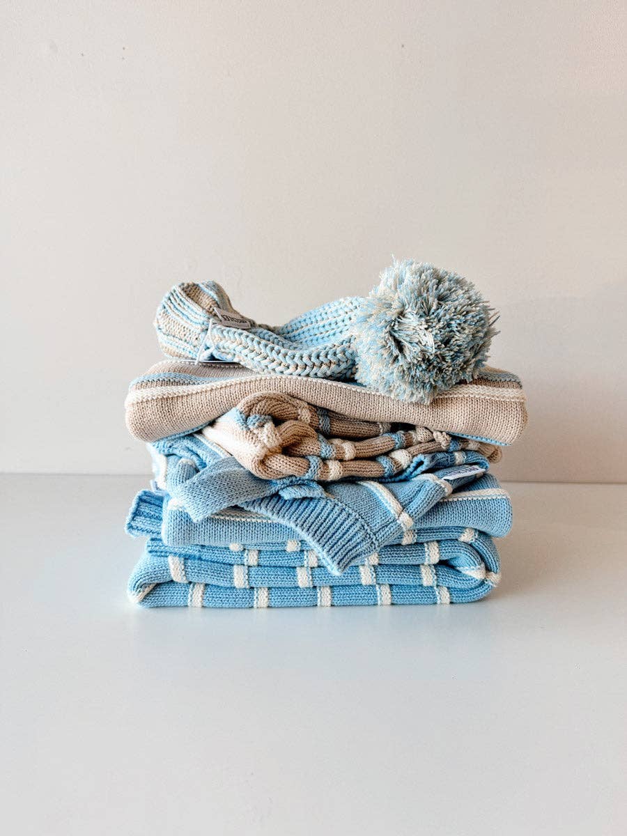 Raised Stripe Knit Set