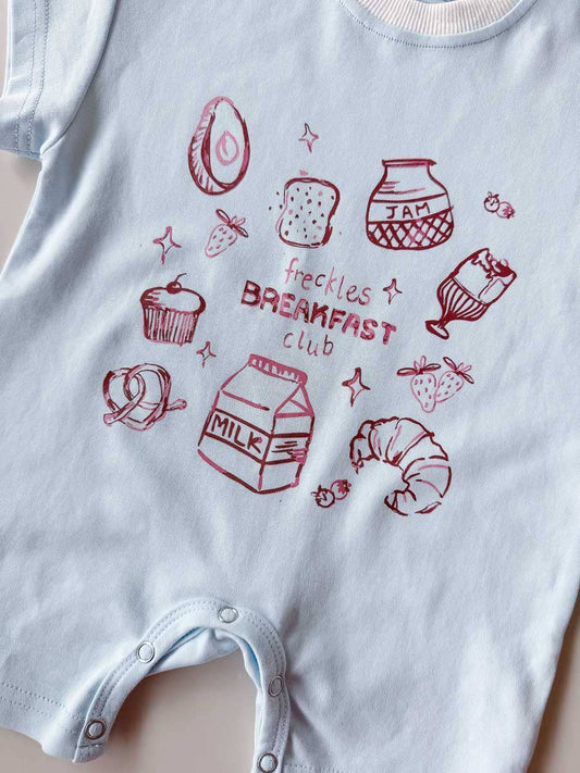 Breakfast Club Romper - Sky