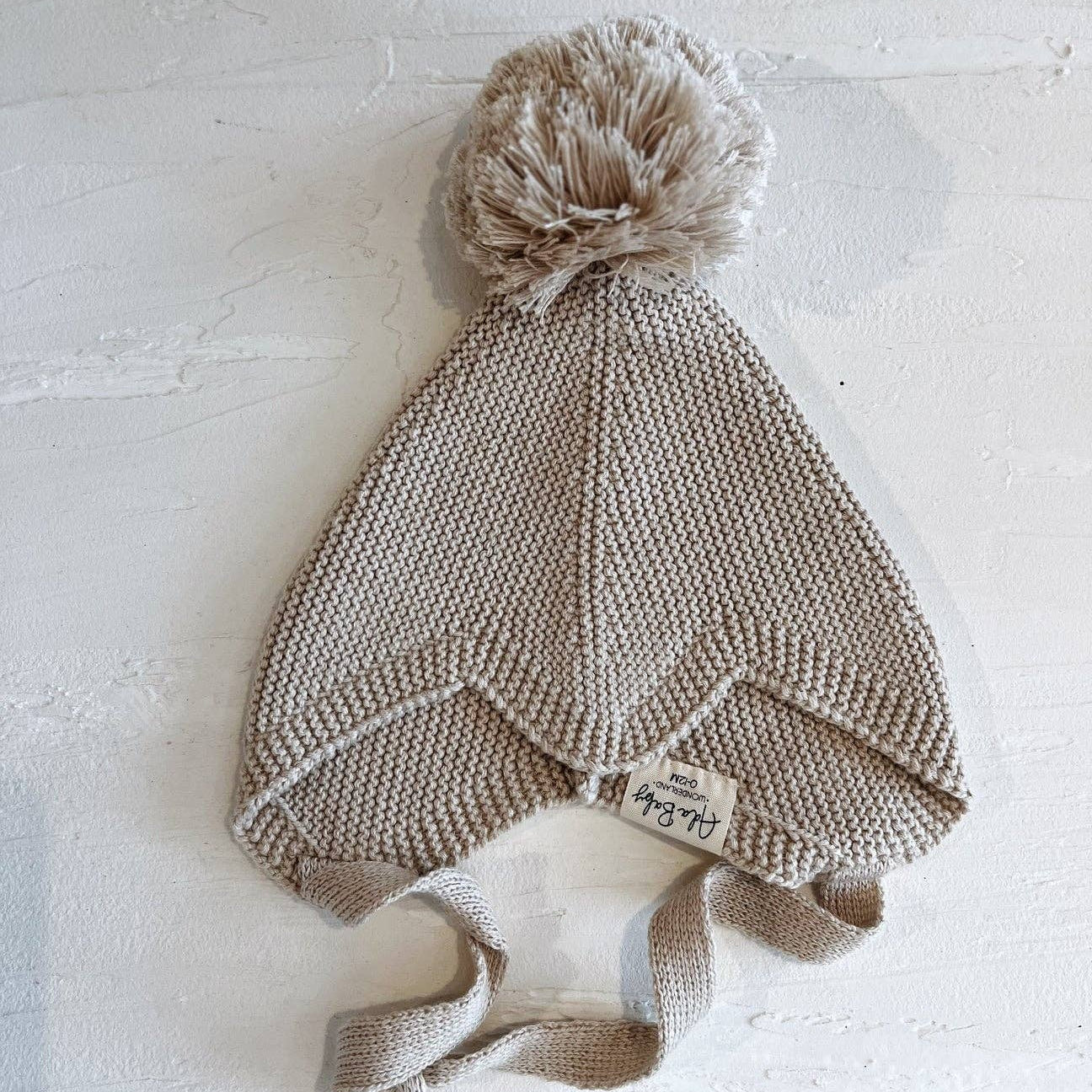 Knit PomPom Baby Hat