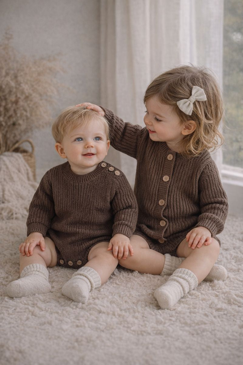 Chestnut Knit Romper