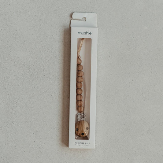 Faux Wood Pacifier Clip