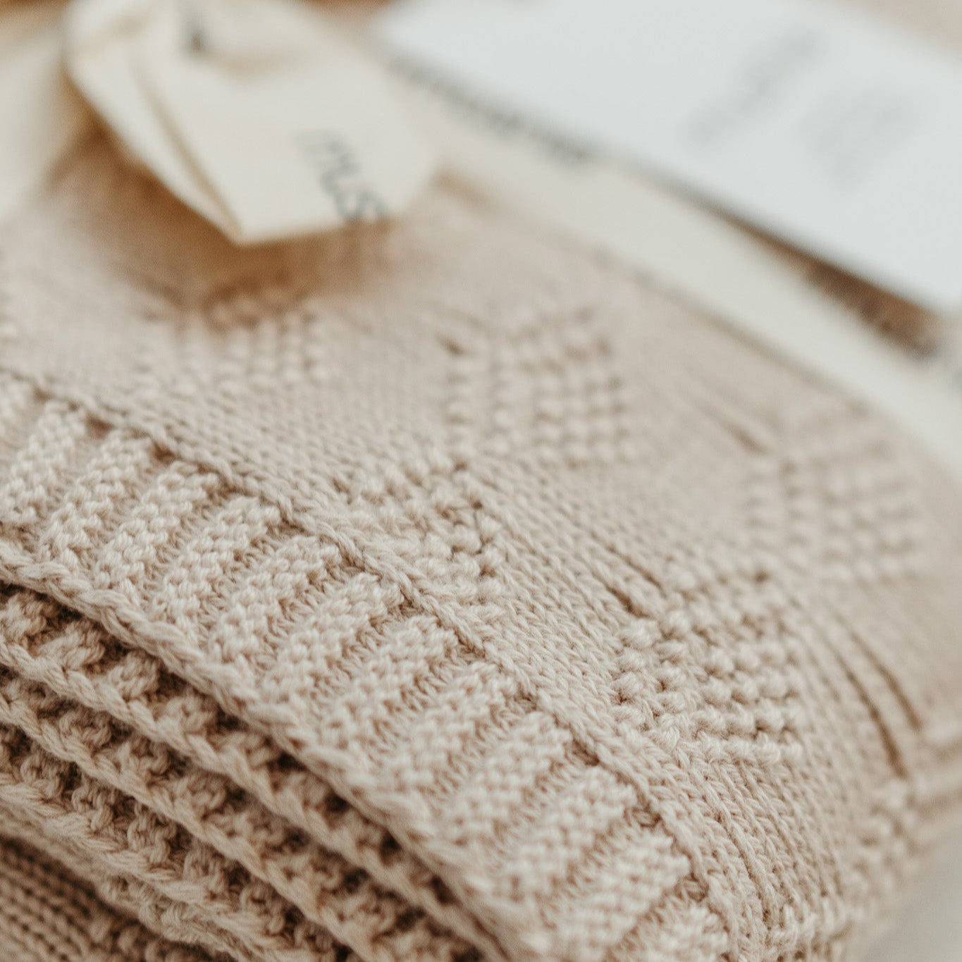 Beige Honeycomb Blanket
