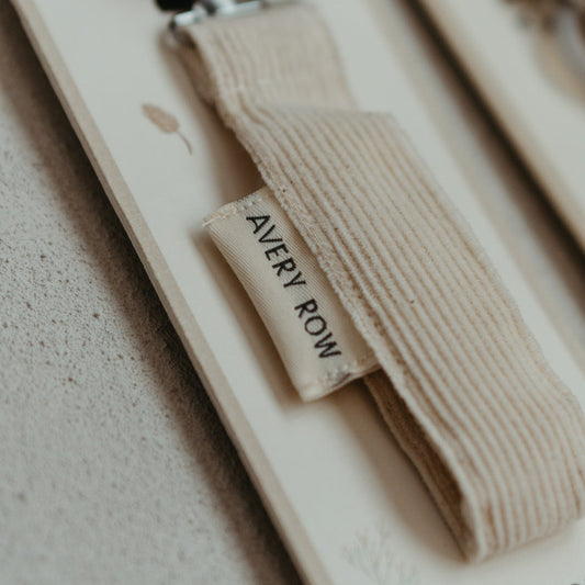 Cream Corduroy Pacifier Holder