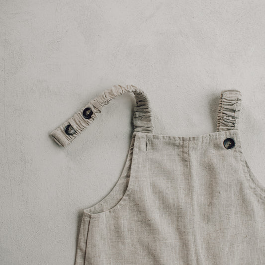 Acorn Linen Pocket Playsuit - Oat