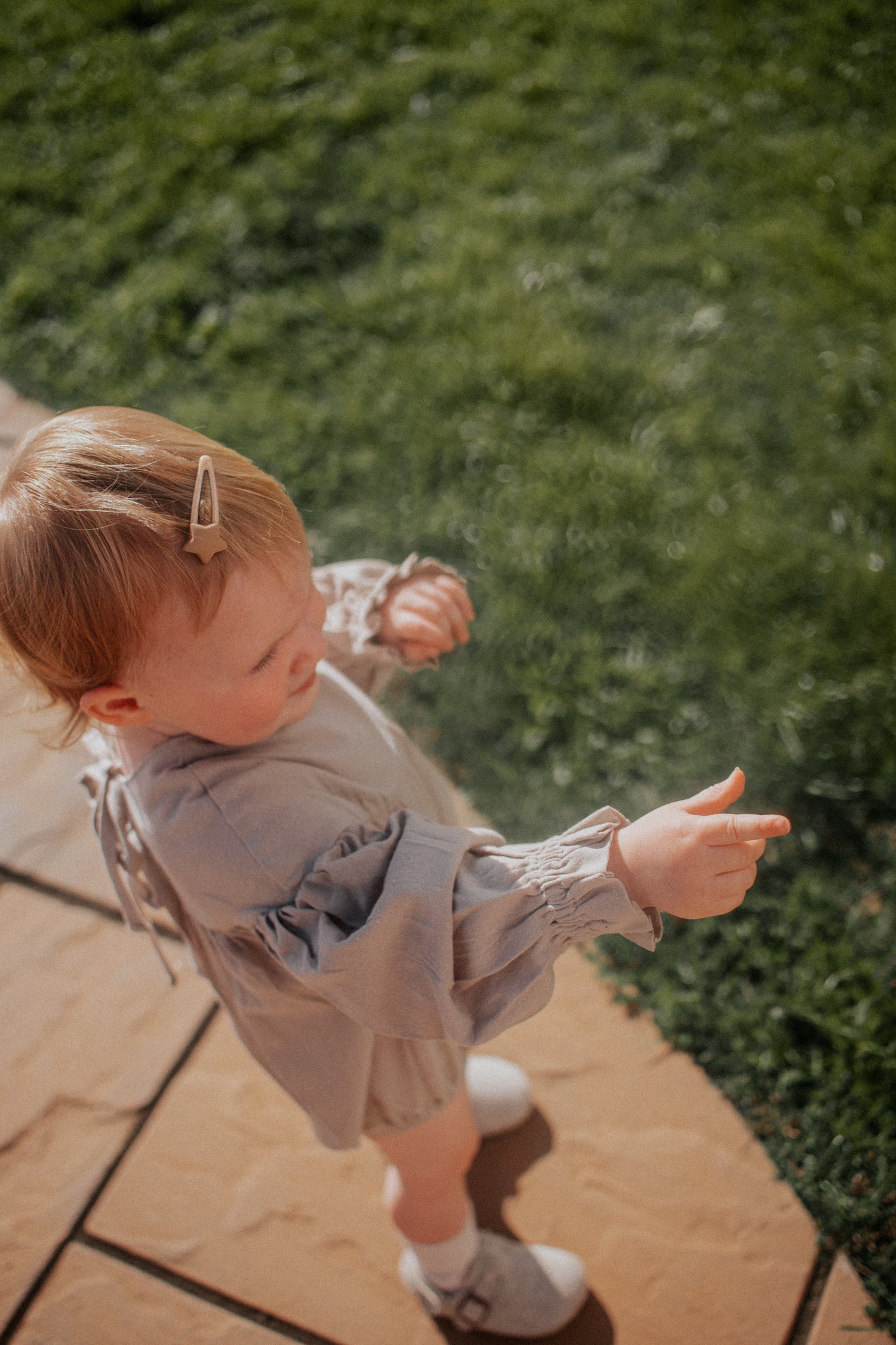 Juniper Bow Romper - Mushroom