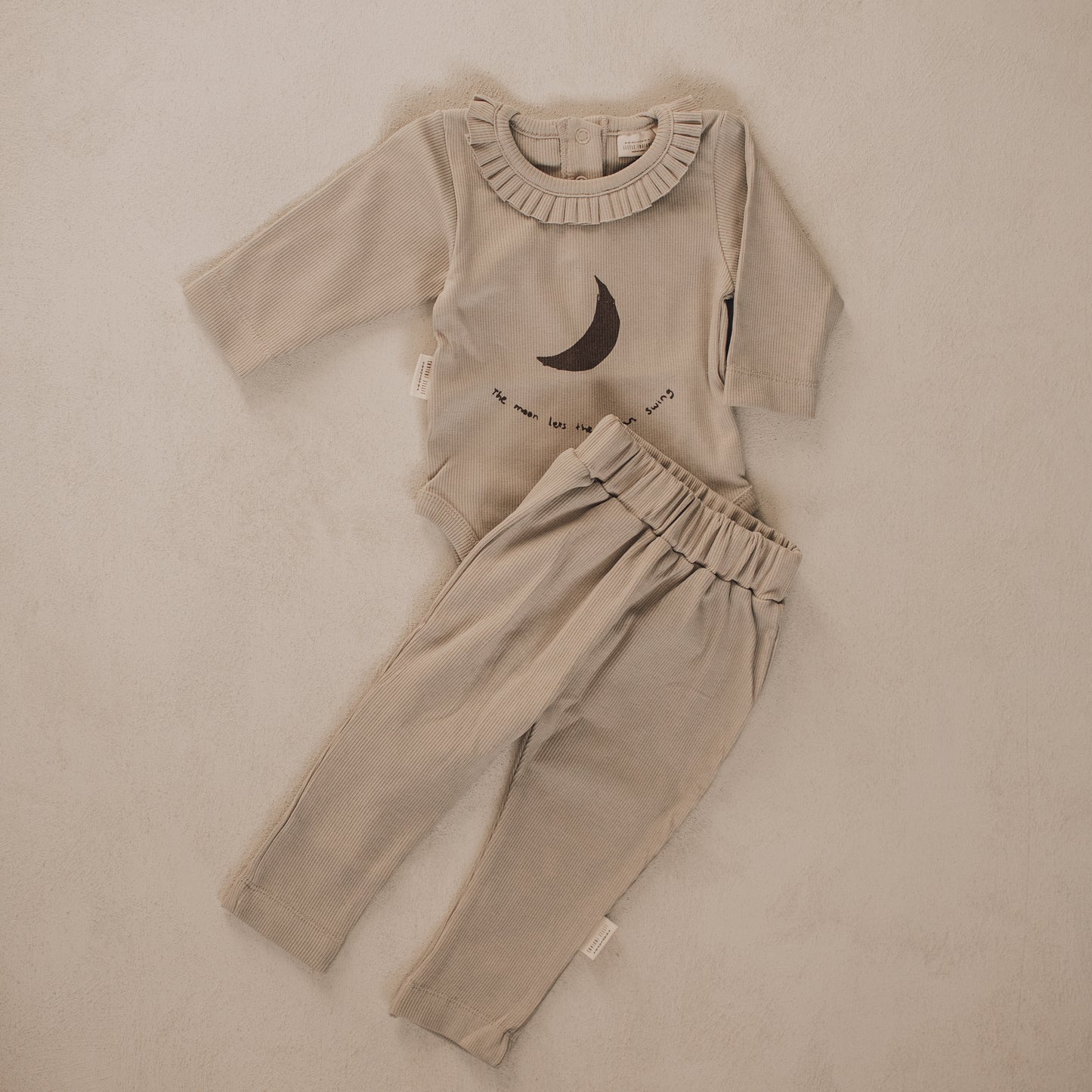 Moon Ruffle Bodysuit - Greige