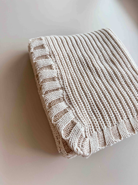 Chunky Knit Blanket - Oat