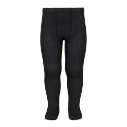 Basic Rib Tights BLACK