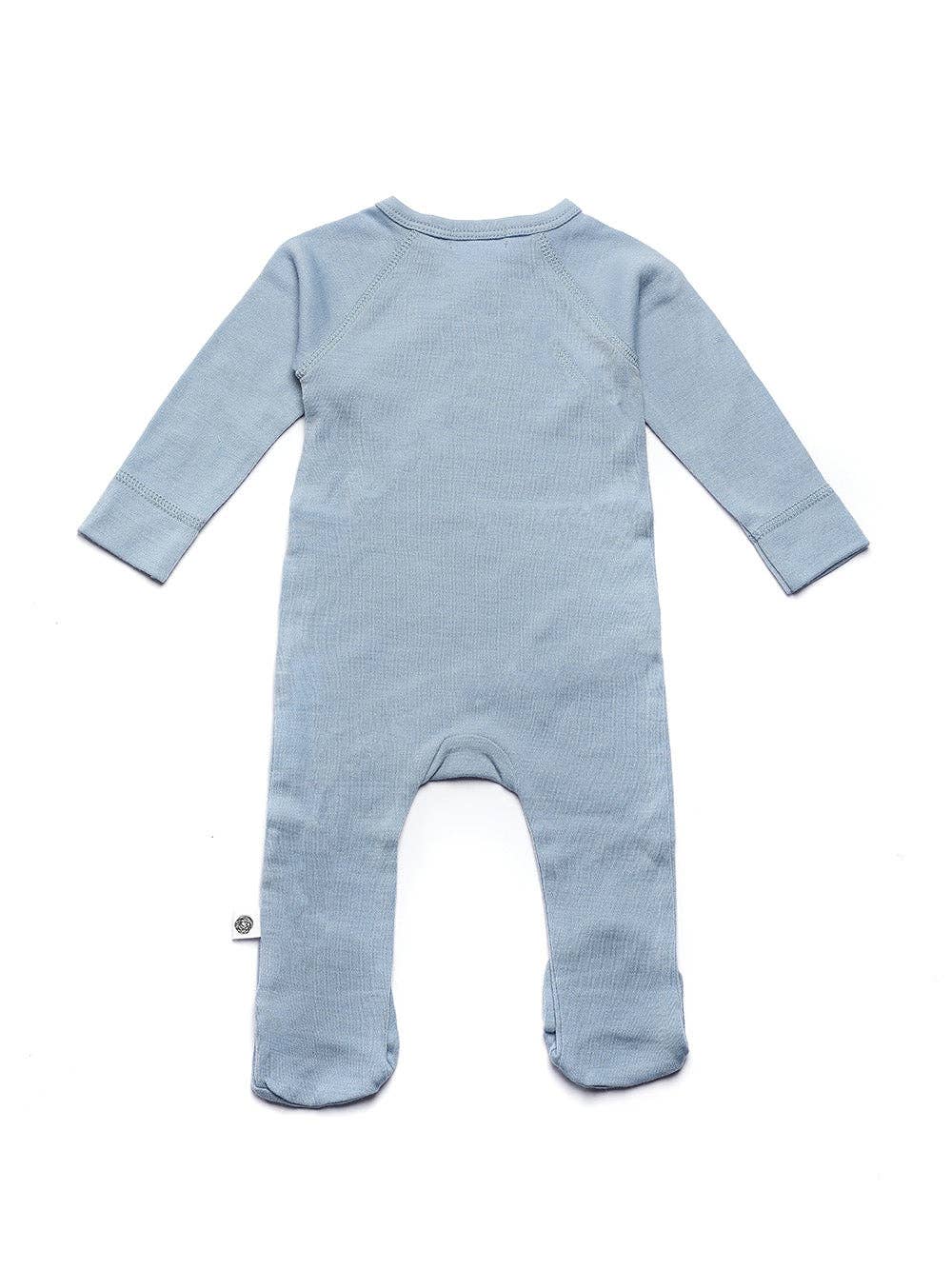 Wool Romper - Blue Fog