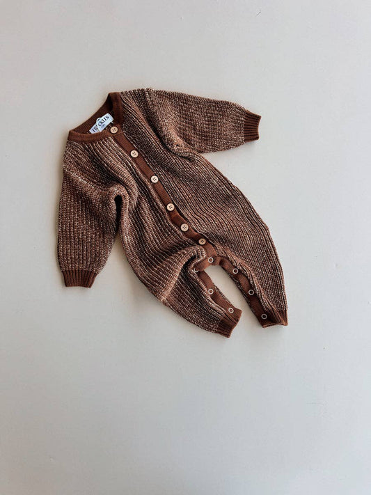 Chunky Full Romper - Chocolate