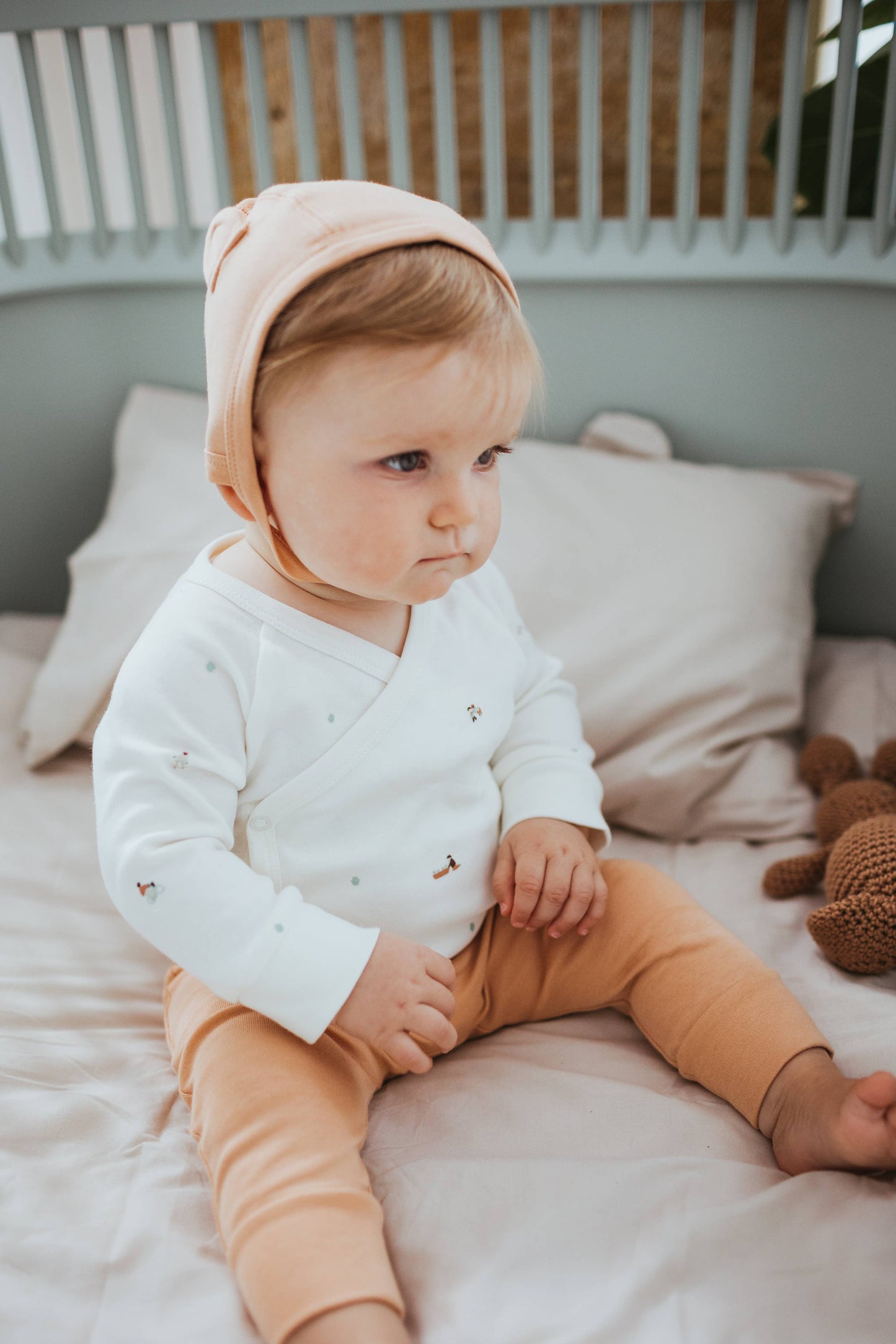 Organic Cotton Wrap Over Long Sleeve Bodysuit