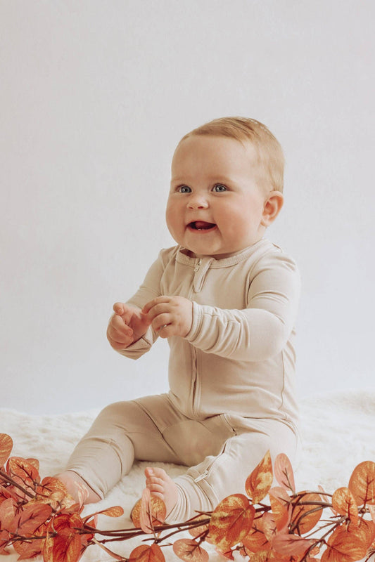 Bamboo Onesie - Oat Beige