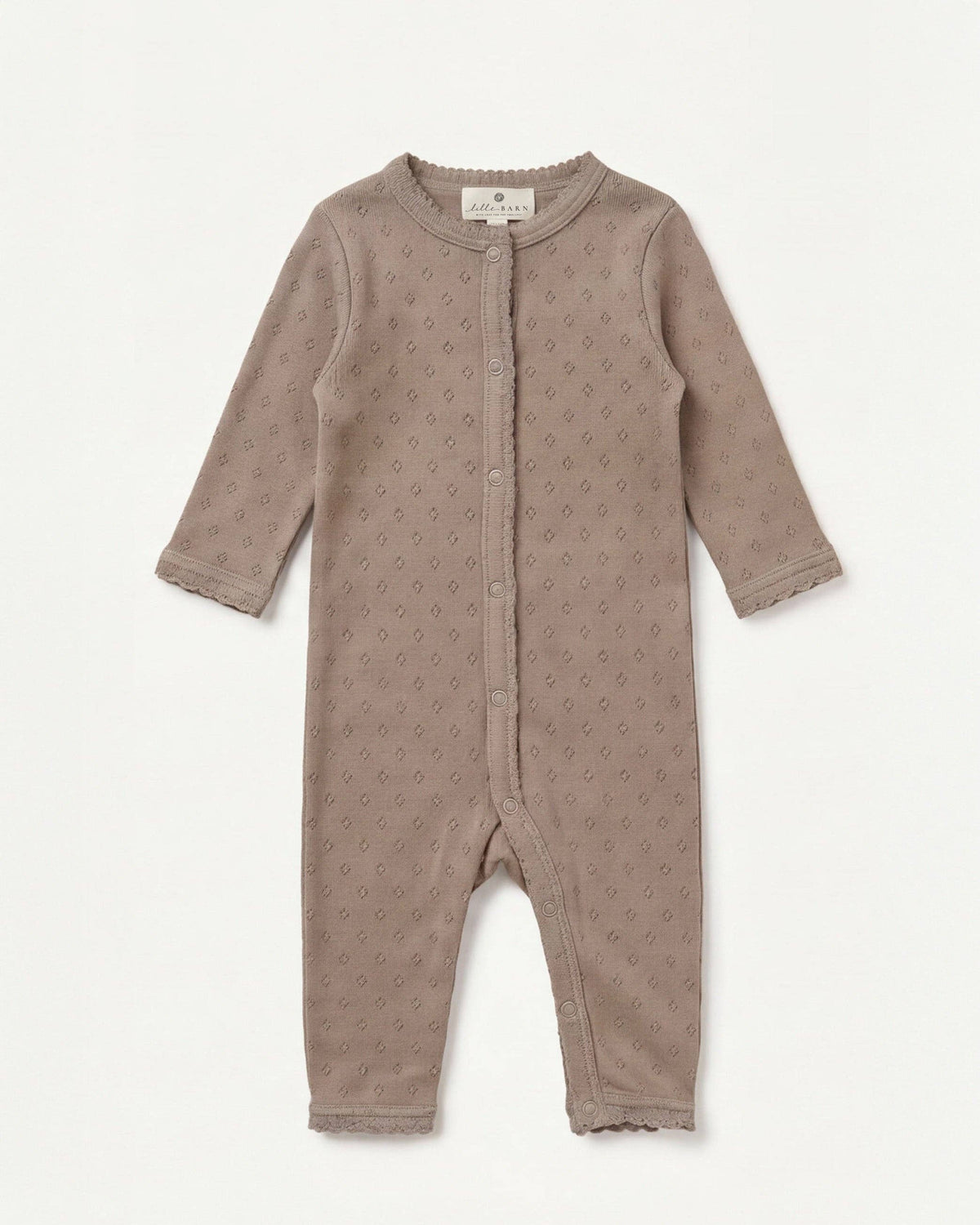 Pointelle Wool Romper - Funghi