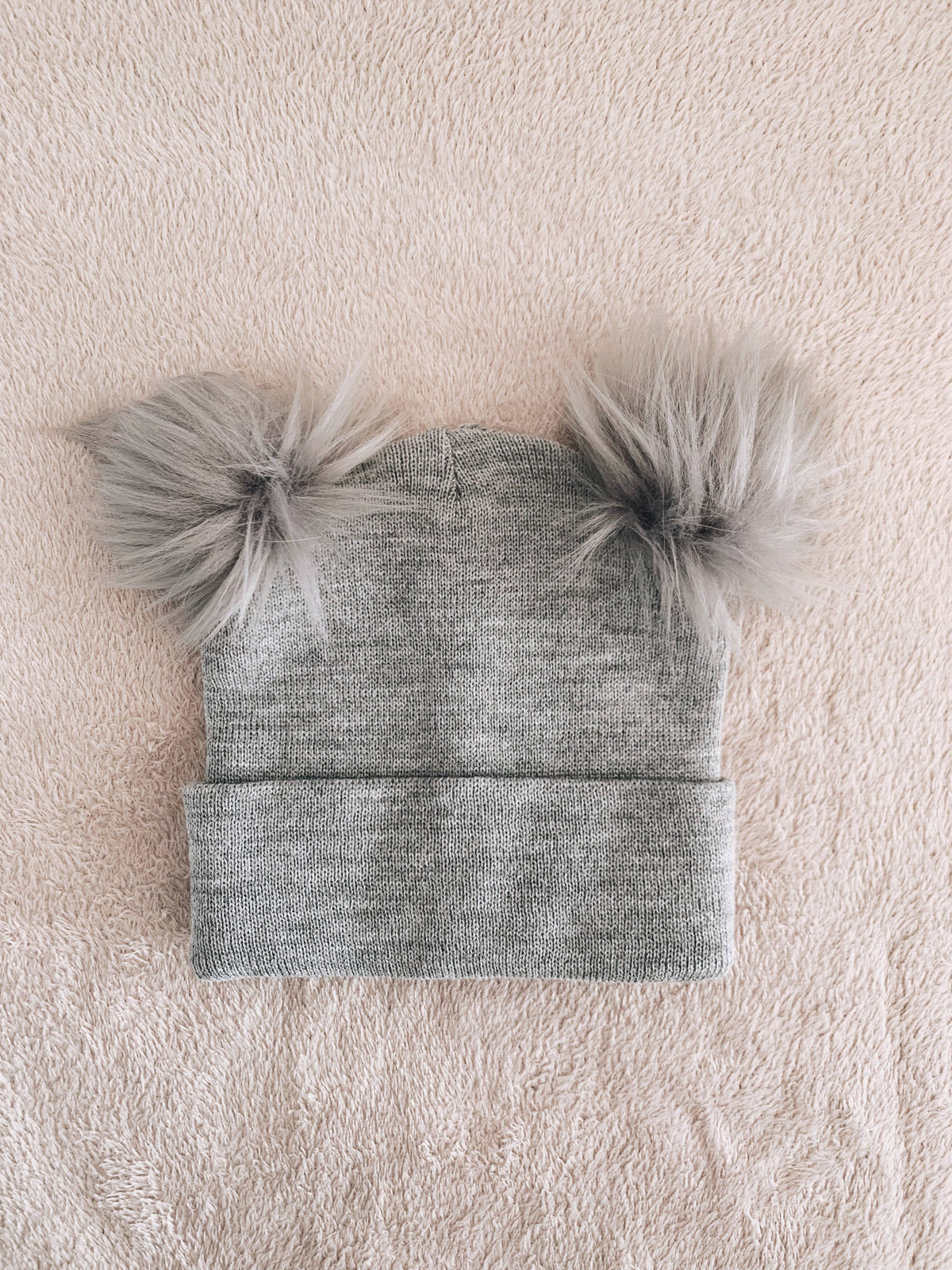 Double Pom Pom Beanie Hat