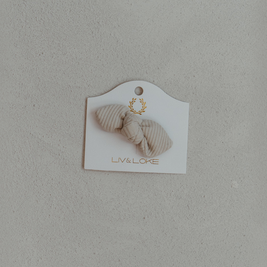 Beige Knot Twist Hair Clip