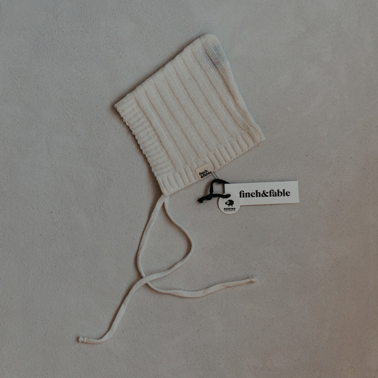 Milk Wool Knitted Bonnet
