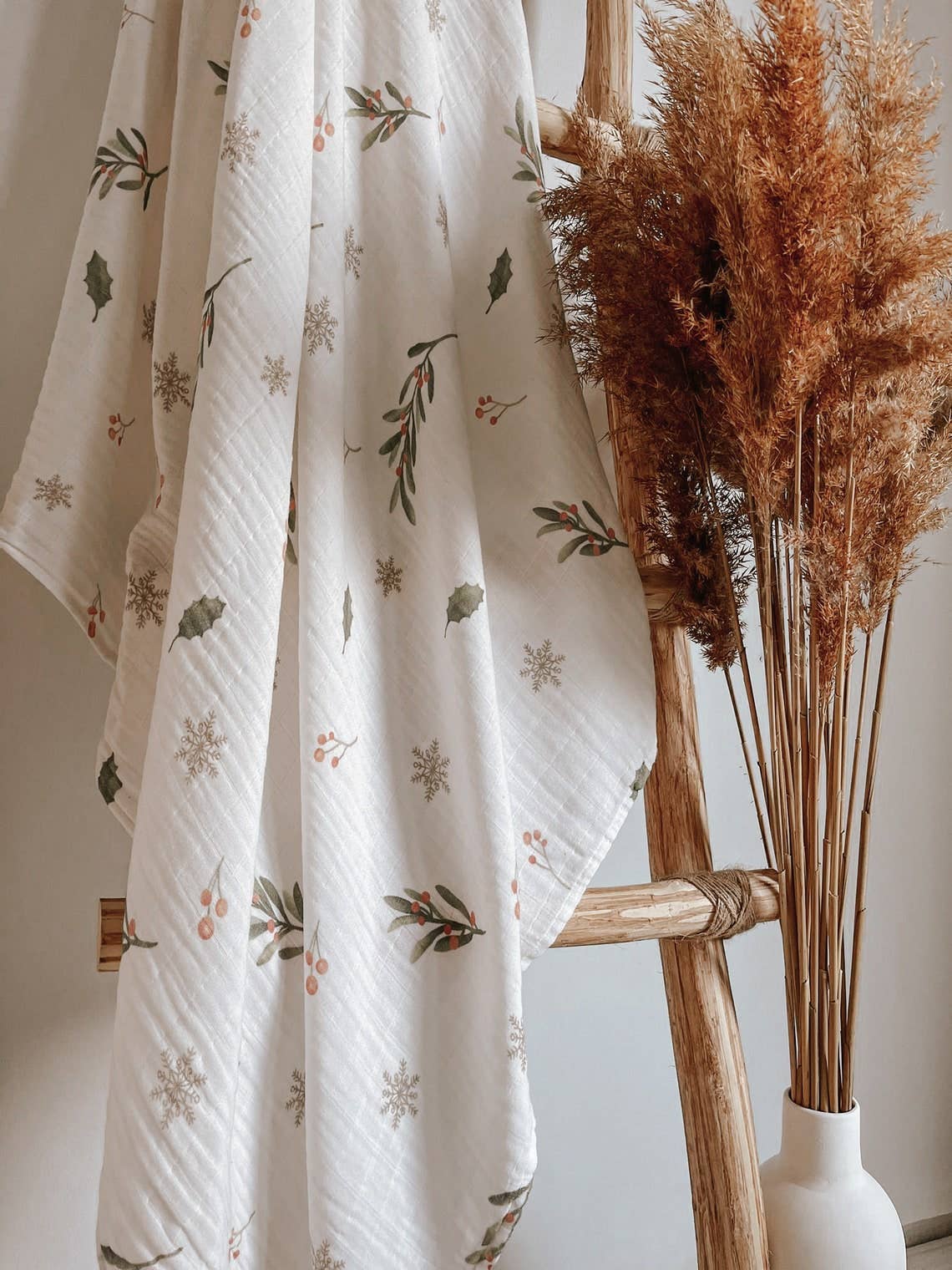 Holly Berry Muslin Swaddle