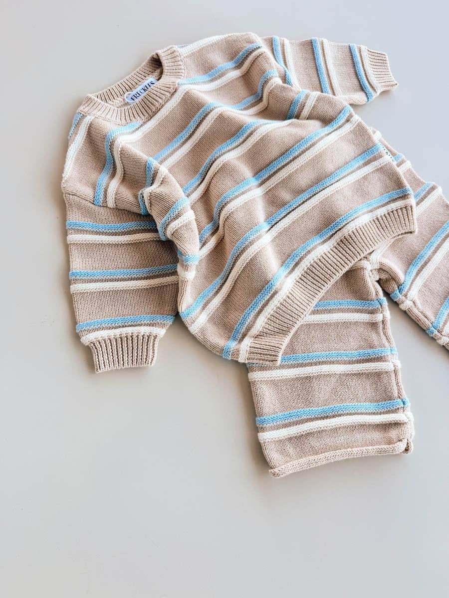 Raised Stripe Knit Set