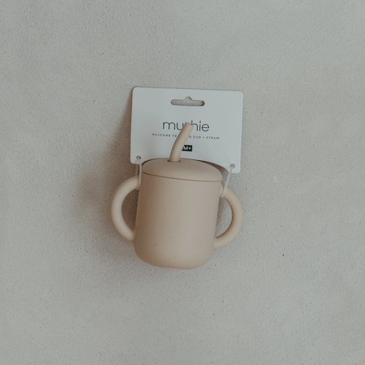Silicone Training Cup + Straw