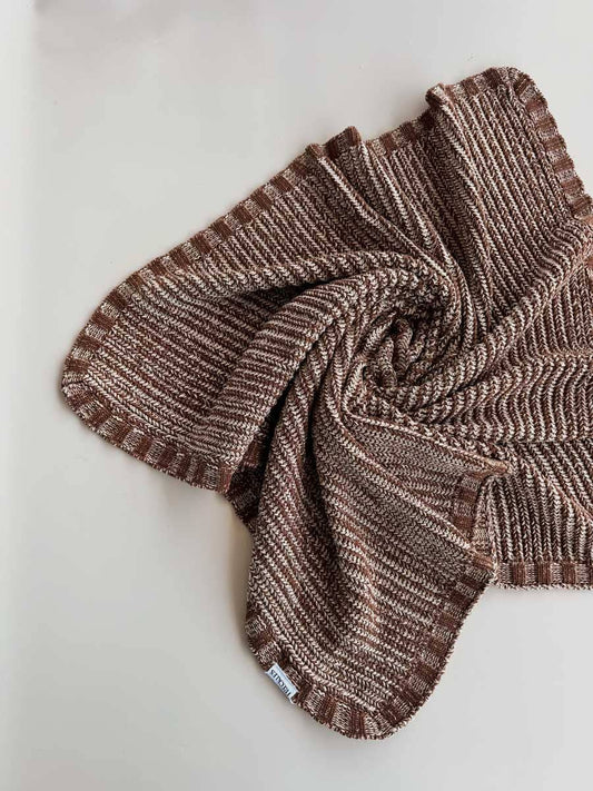 Chunky Knit Blanket - Chocolate