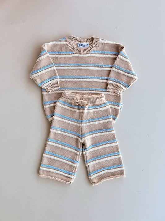 Raised Stripe Knit Set