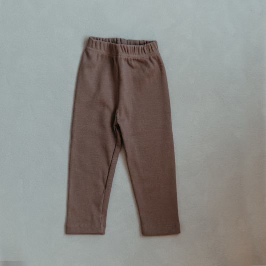 Mocha Ribbed Leggings