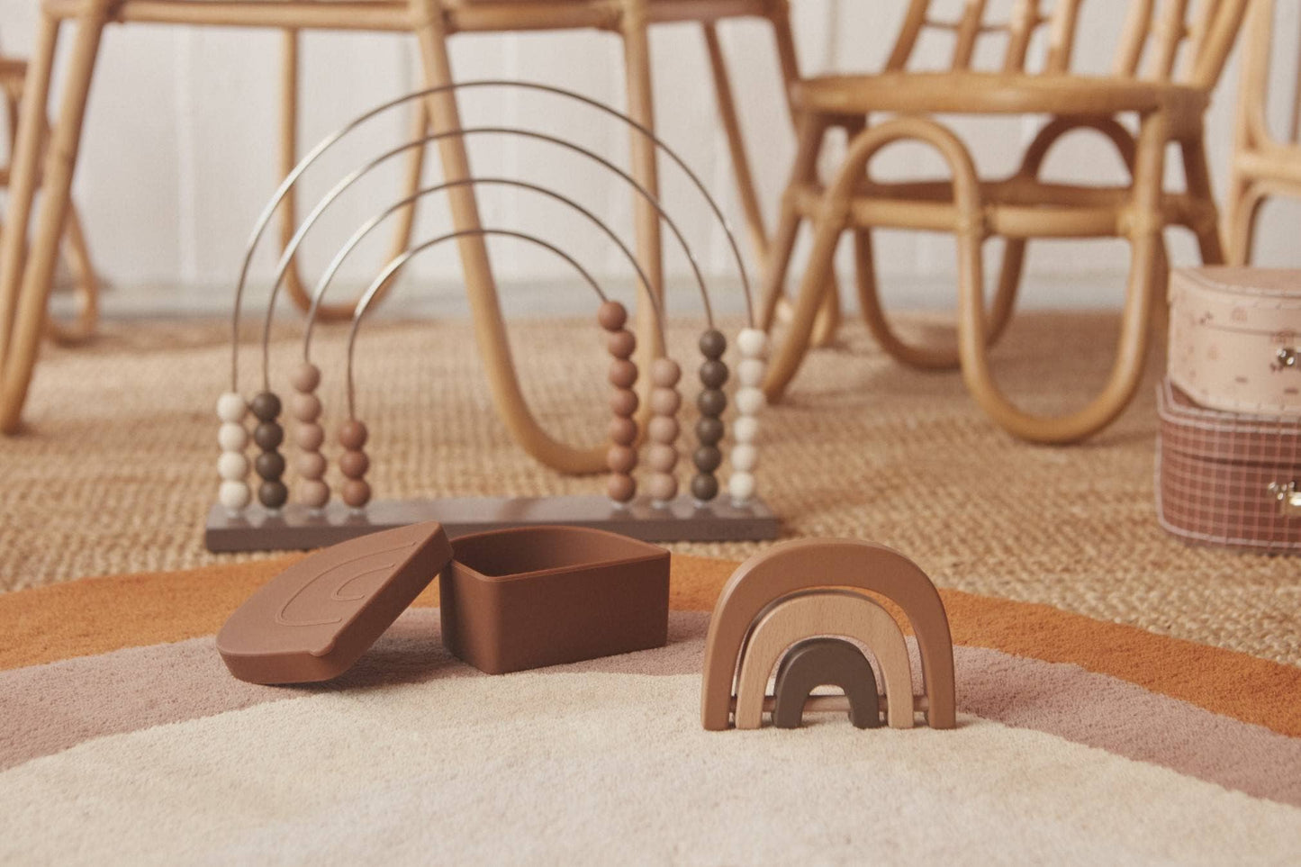Wooden Rainbow Rattle