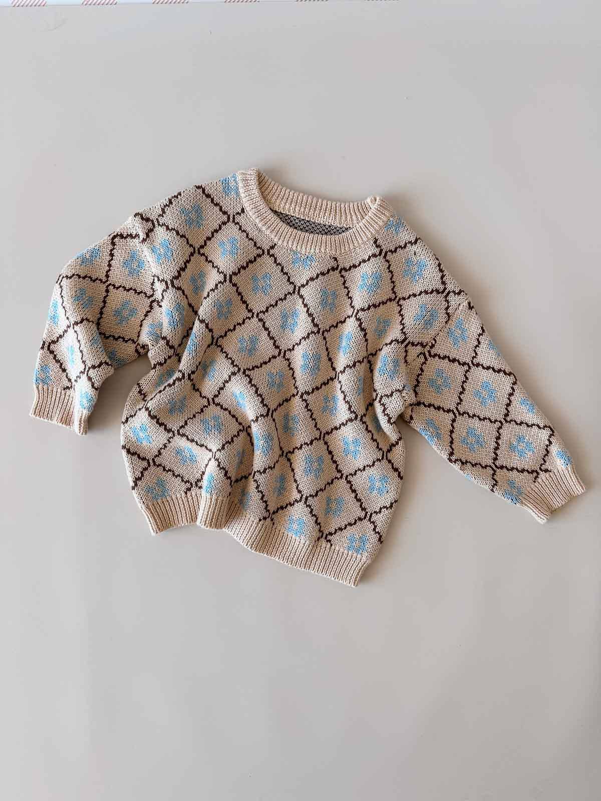 Cotton Knit Jumper - Bluebell