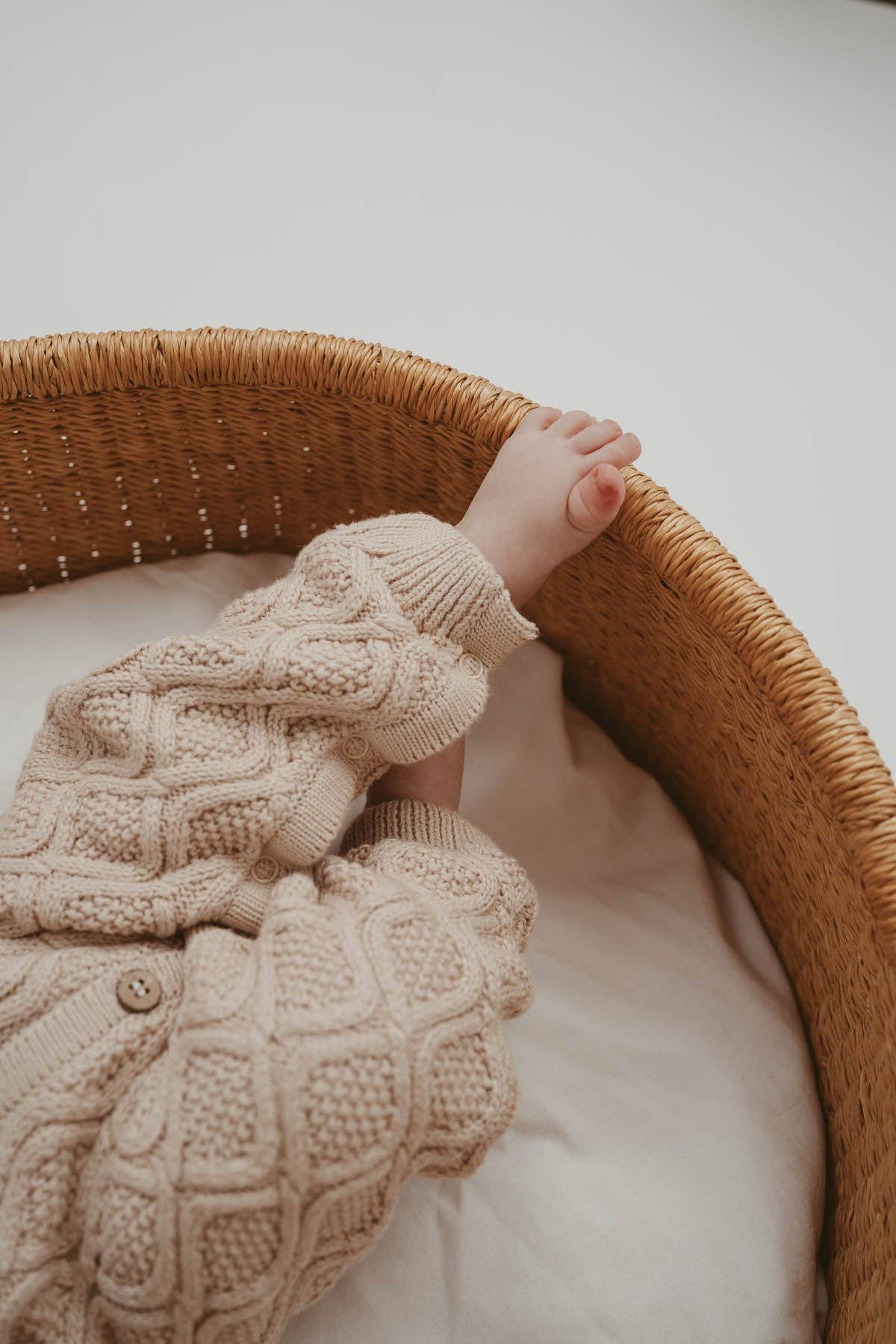 Textured Knit Romper - Ecru Diamond
