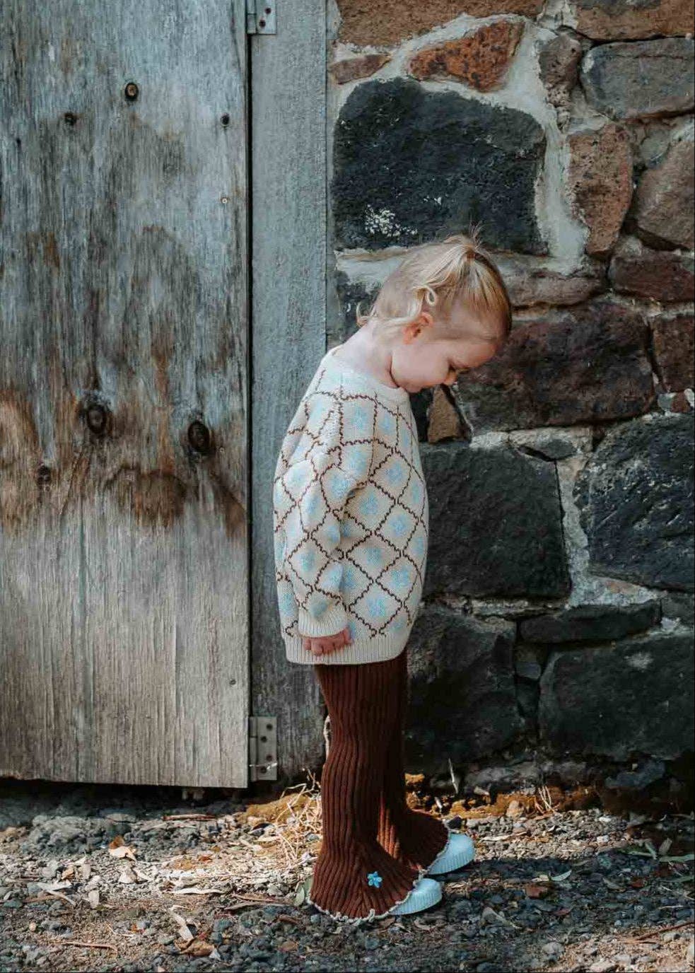 Cotton Knit Jumper - Bluebell