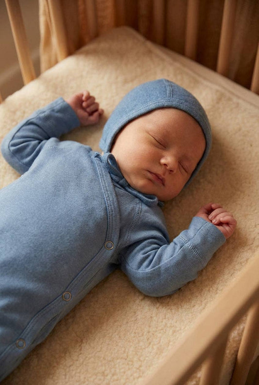 Wool Romper - Blue Fog