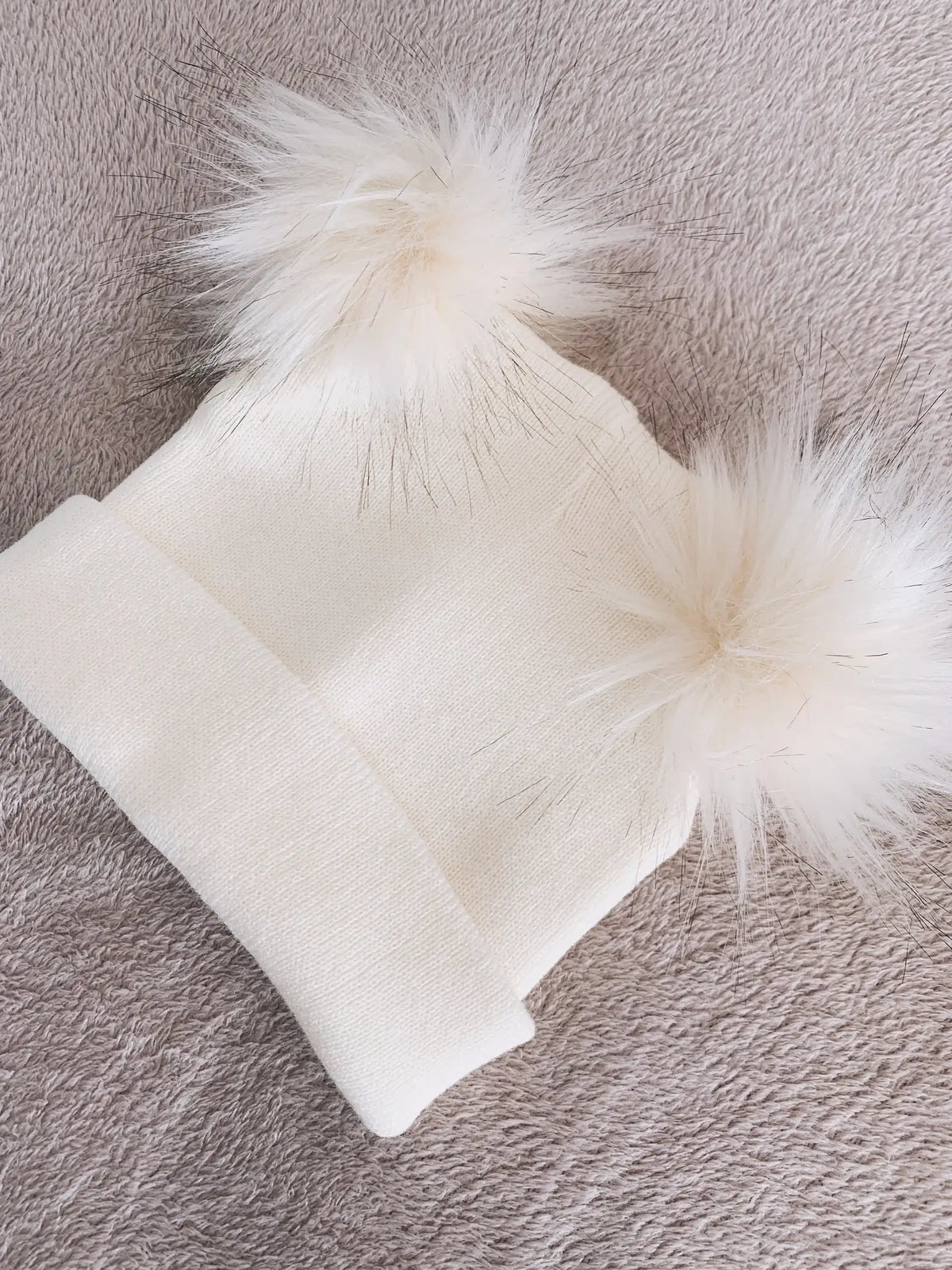 Double Pom Pom Beanie Hat