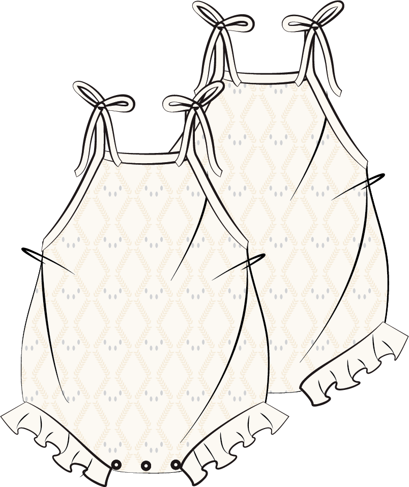 Mila Pointelle Tie Romper - Snow