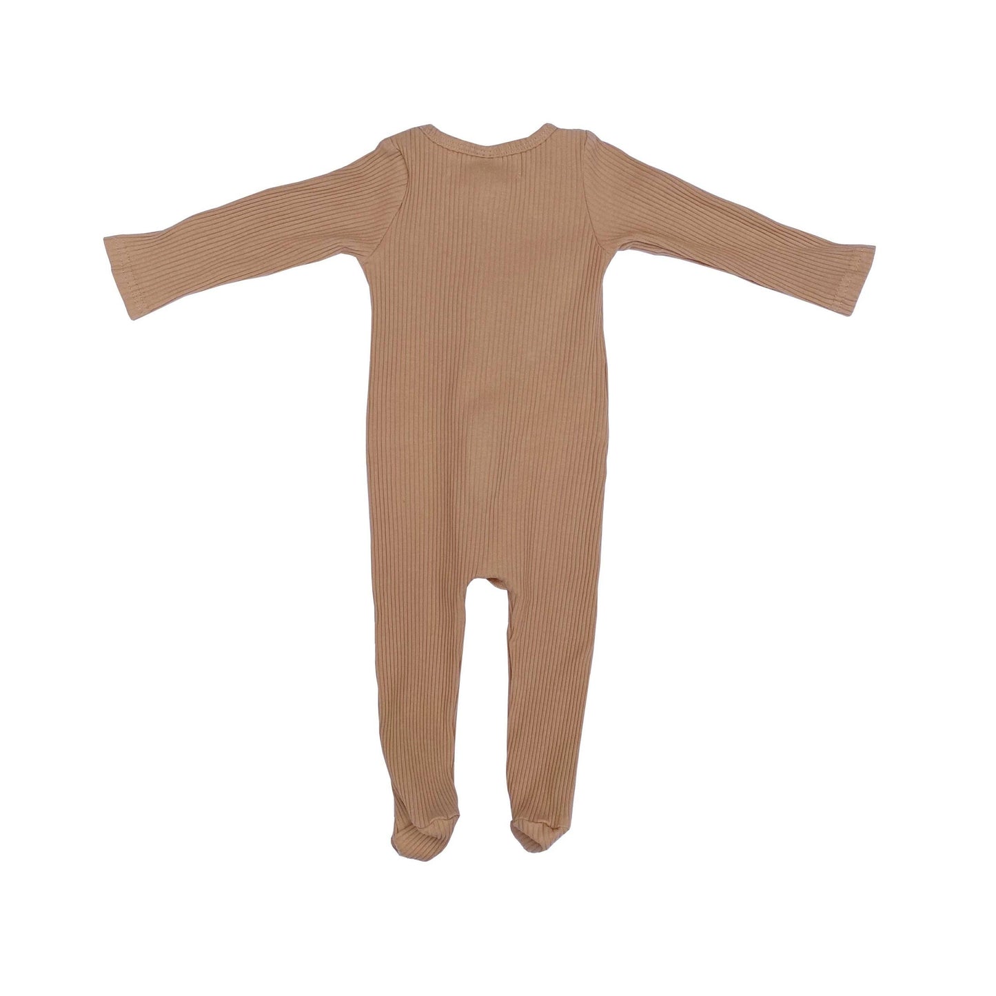 Ruffle Footed Onesie - Latte