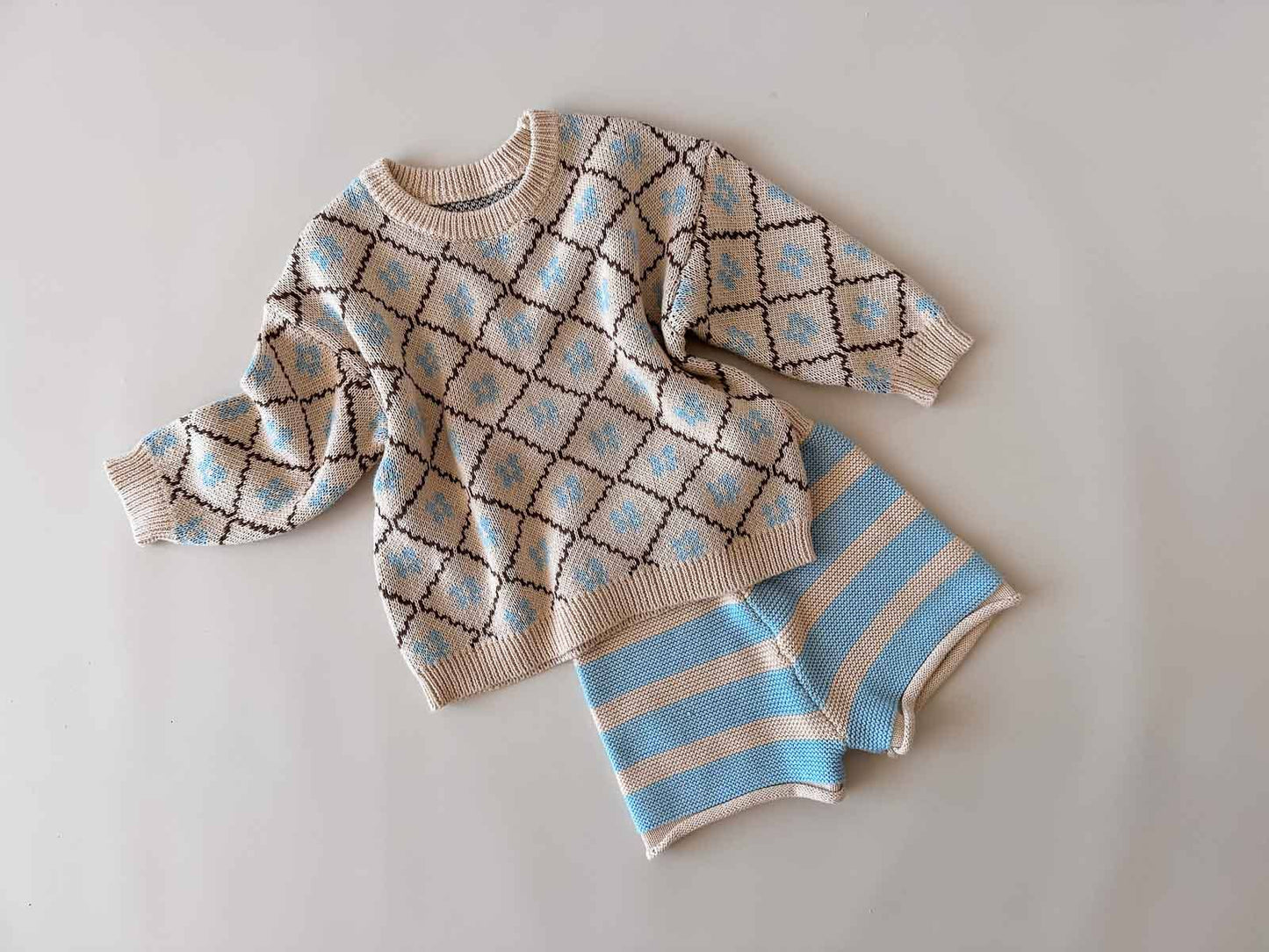 Cotton Knit Jumper - Bluebell