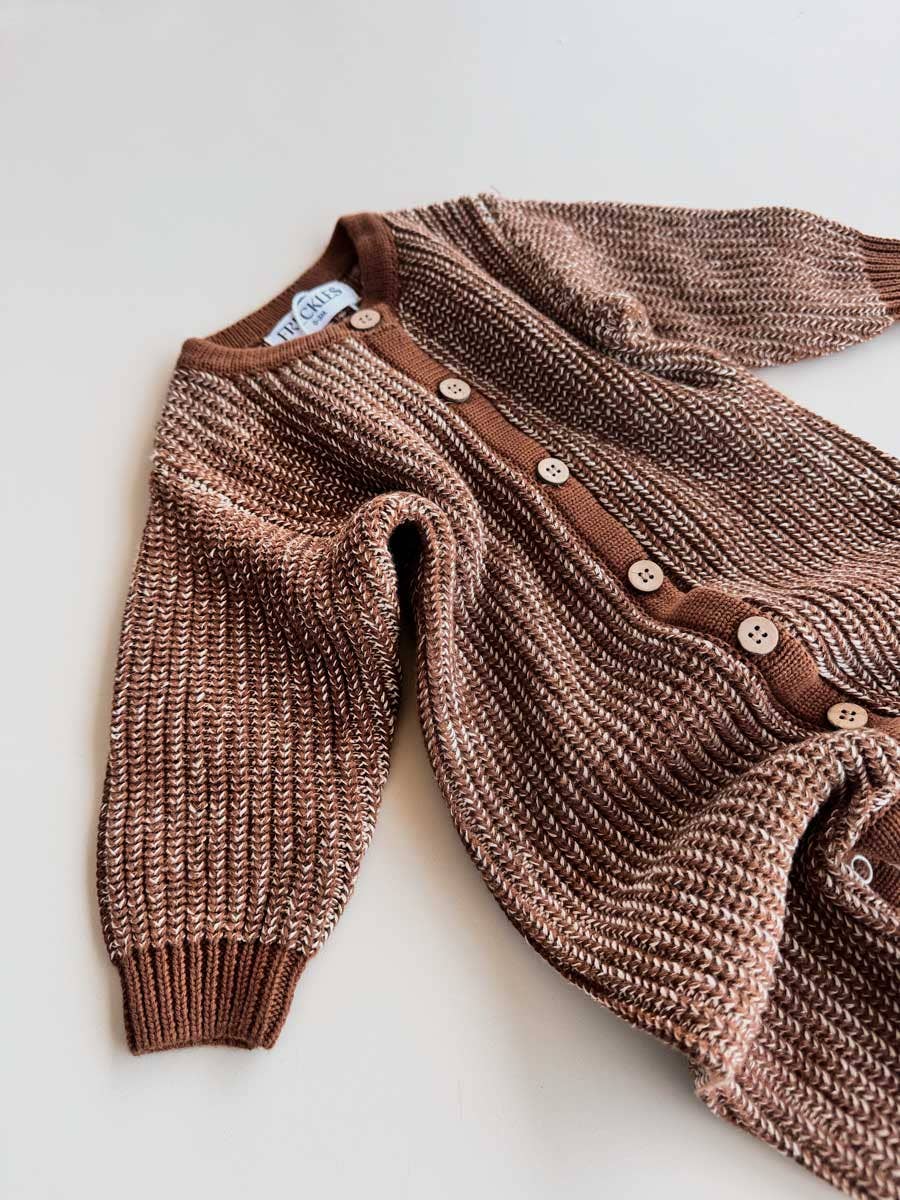 Chunky Full Romper - Chocolate