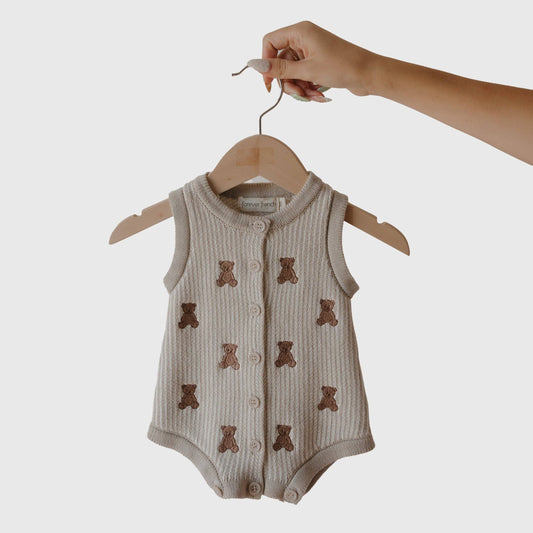 Knit Romper - Teddy