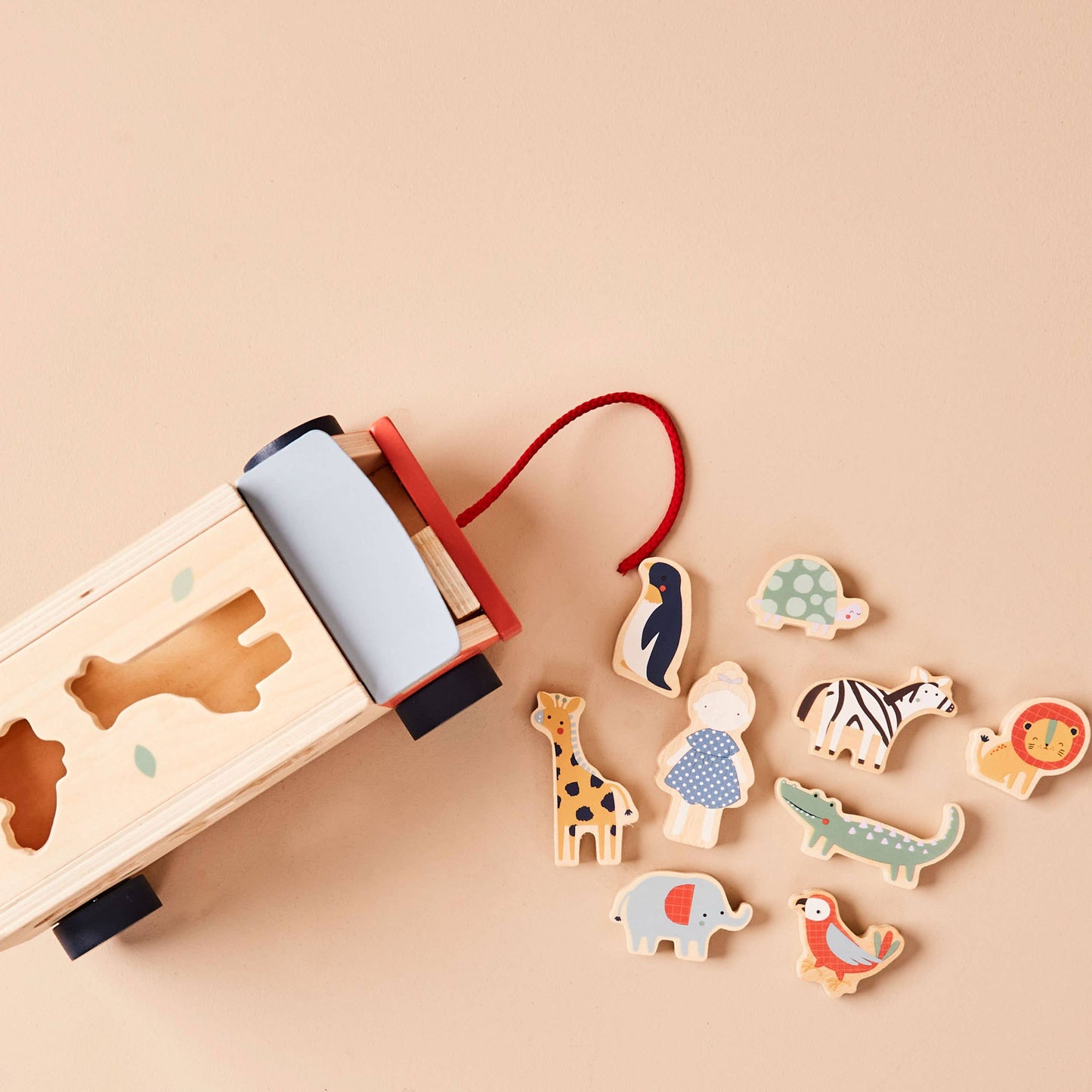 Wooden Safari Jeep Shape Sorter