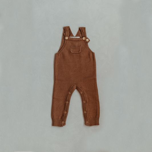 Caramel Knit Dungarees