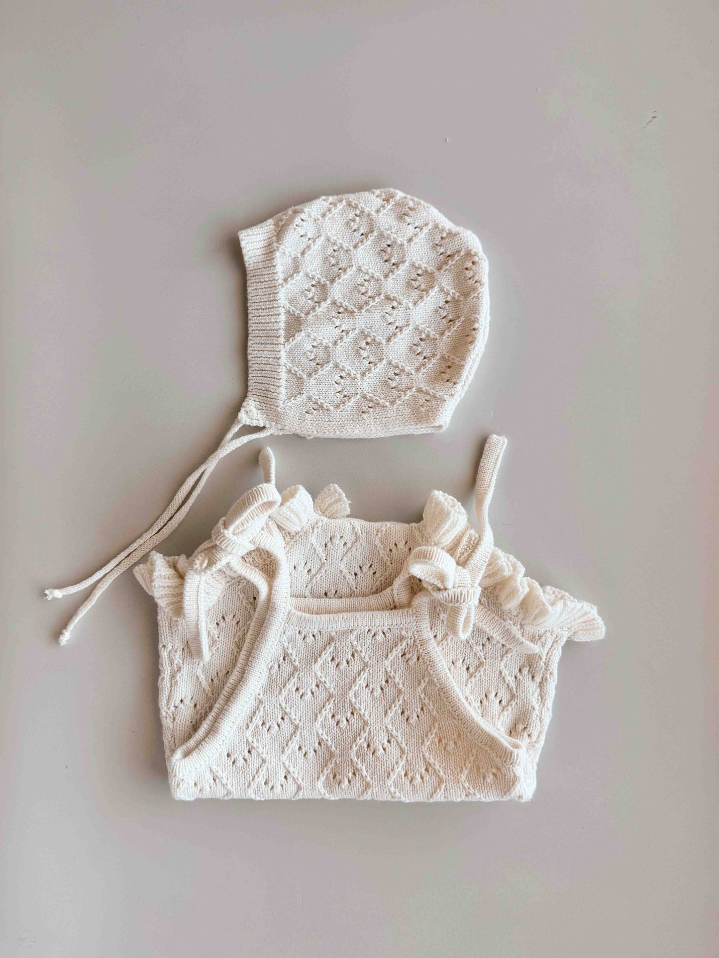Mila Pointelle Tie Romper - Snow