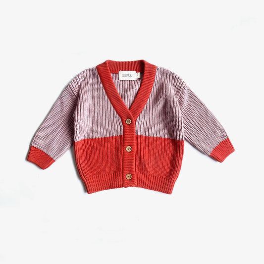 Bubble Gum Dip Chunky Grandpa Cardi