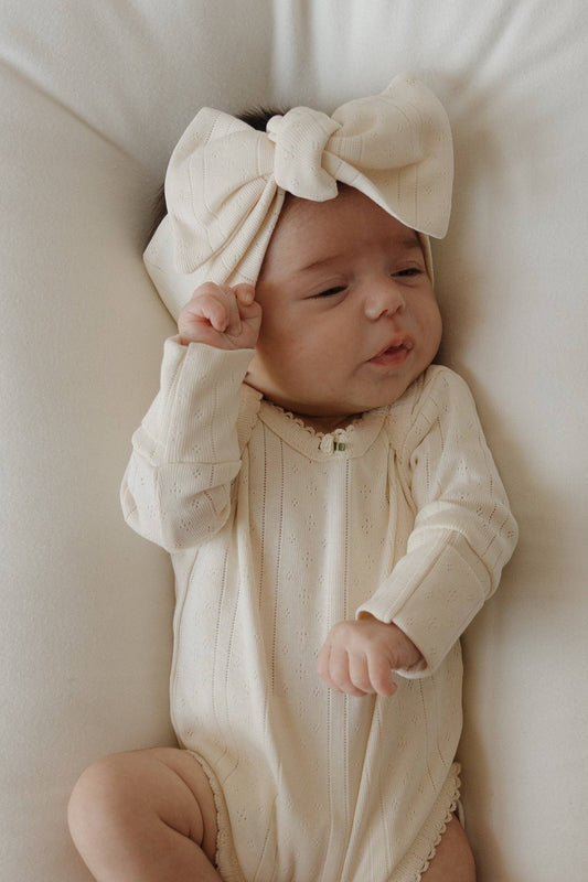 Pointelle Headband - Swan