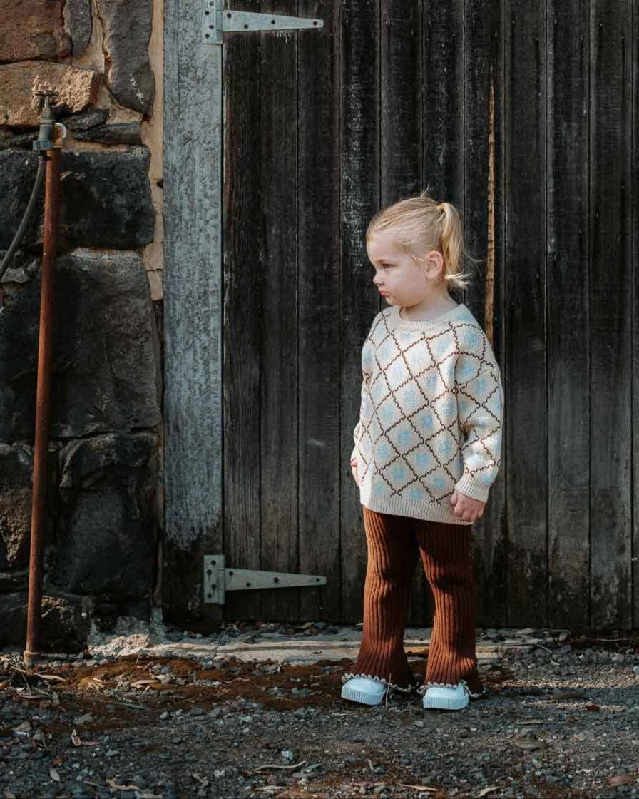 Cotton Knit Jumper - Bluebell