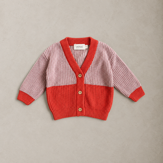 Bubble Gum Dip Chunky Grandpa Cardi