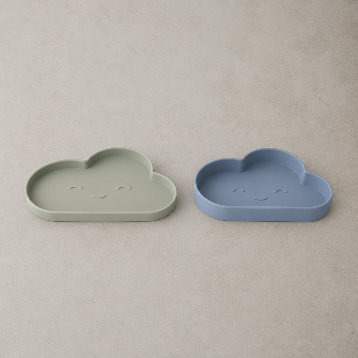 Cloud Plate & Bowl Set - Tourmaline & Mint