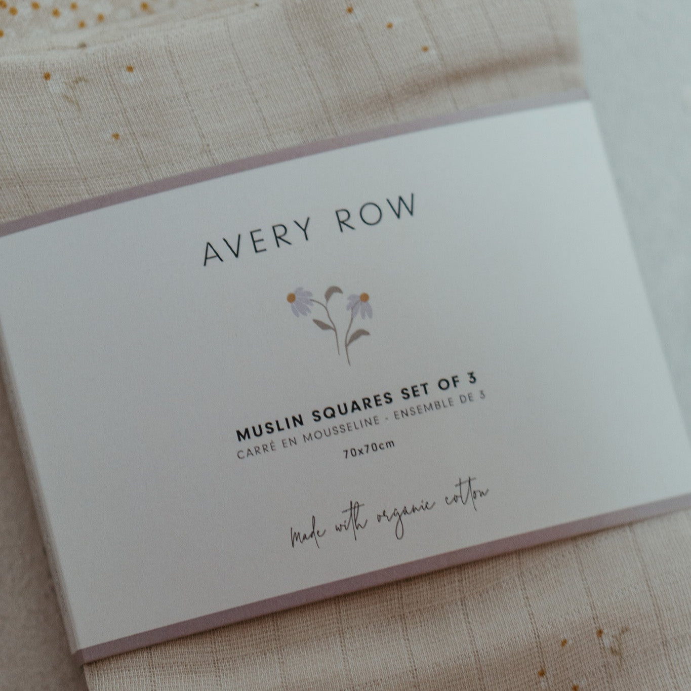Wild Chamomile Muslin Squares - Set of 3